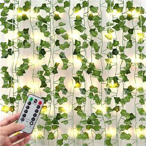 84Ft 12 Pack Artificial Ivy Garland Fake Plants, Ivy Leaves with CE Certified